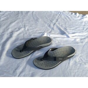 Vionic Ryder Flip Flops Sandals Sz 13 Gray Black
